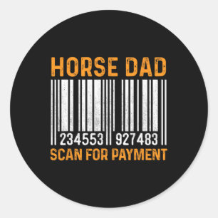 Sticker Rond Papa Of Horse Lover Equestriers Horseback Les Hors