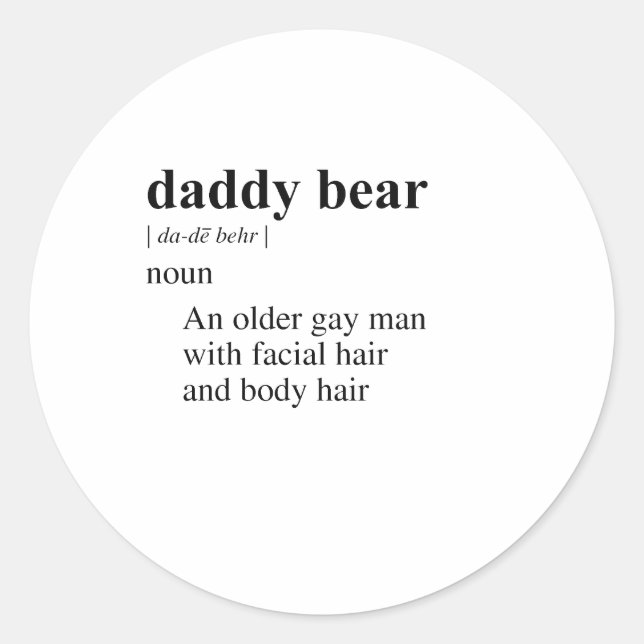 STICKER ROND PAPA OURS (Devant)