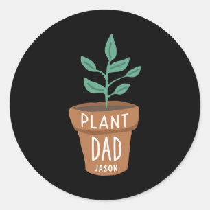 Sticker Rond Papa planteur de jardinage