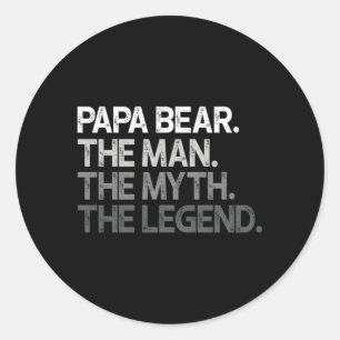 Sticker Rond Papa Porte Pour Les Pères Pères Les Mythes Légende