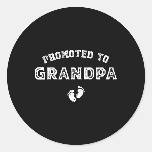 Sticker Rond Papa Promu À L'Annonce De Grossesse De Grand-Père (Devant)
