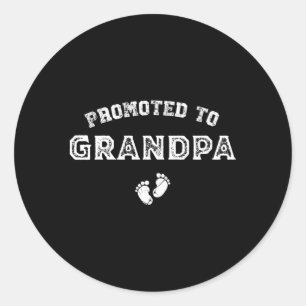 Sticker Rond Papa Promu À L'Annonce De Grossesse De Grand-Père