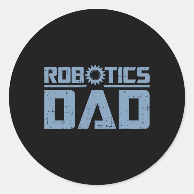 Sticker Rond Papa robotique (Devant)