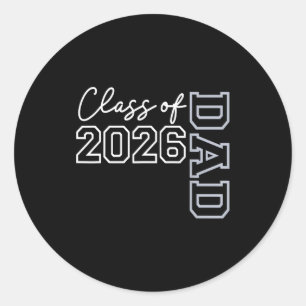 Sticker Rond Papa senior 2026 promotion 2026 des seniors