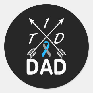 Sticker Rond Papa T1d sensibilisation au diabète de type 1 ruba