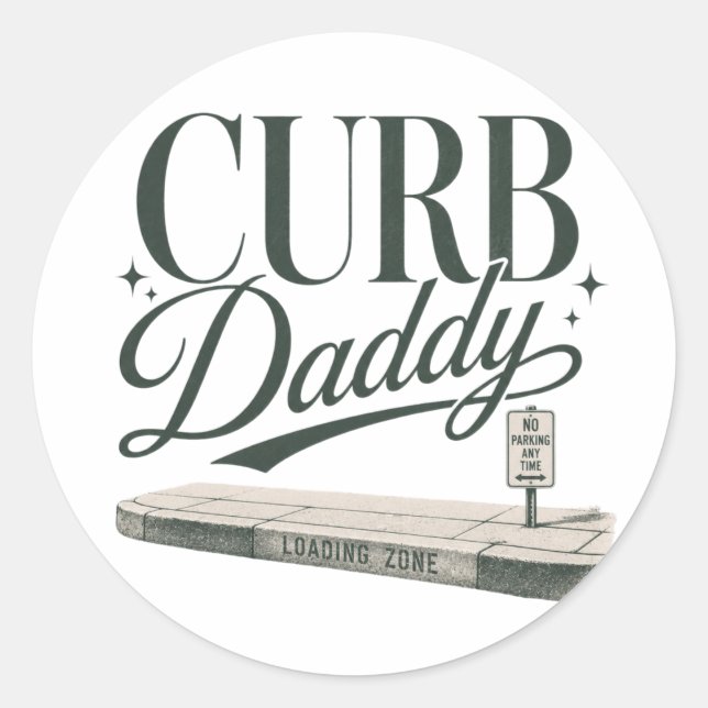 Sticker Rond Papa Trottoir (Devant)