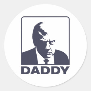 Sticker Rond Papa Trump (2 côtés)