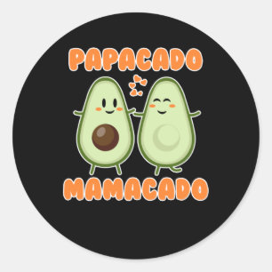 Sticker Rond Papacado mamacado faire Familycado