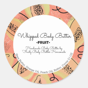 Sticker Rond Papaya Beurre Bain marque emballage