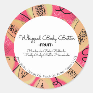 Sticker Rond Papaya Beurre Bain marque emballage
