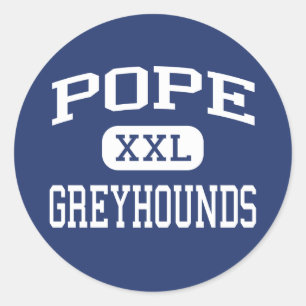 Sticker Rond Pape - Greyhounds - Lycée - Marietta Géorgie