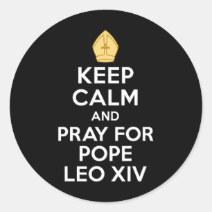 Sticker Rond Pape Leo Xiv Habemus Papam 2025 Catholique Femmes