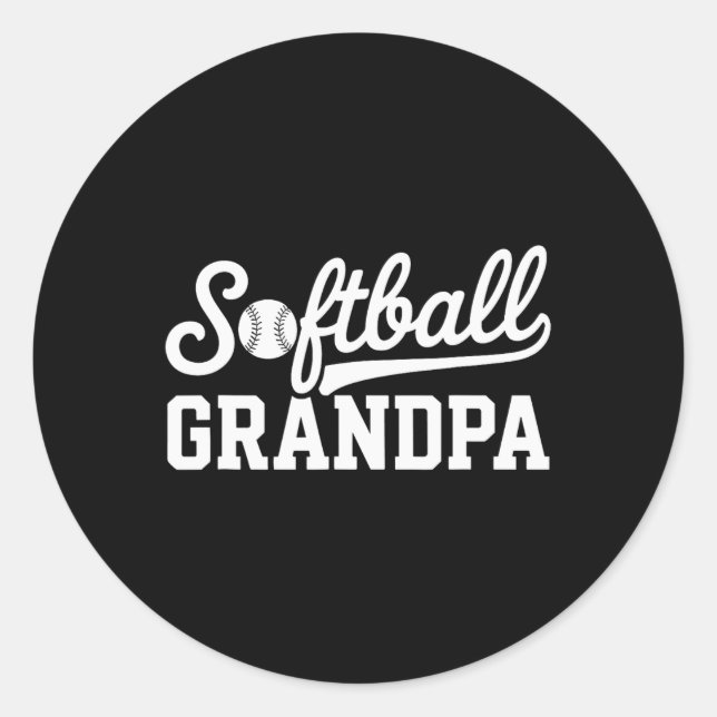 Sticker Rond Papi de softball  (Devant)