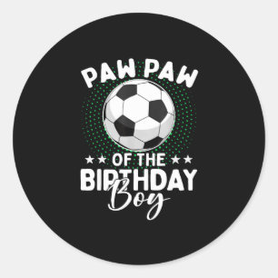 Sticker Rond Papi Du Footballeur Garçon Fêté Anniversaire