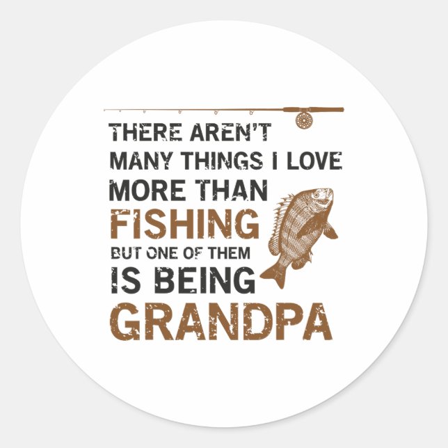 Sticker Rond Papi il n'y a pas beaucoup de choses que j'aime pl (Devant)