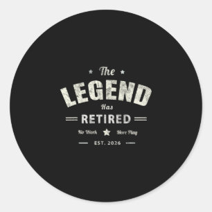 Sticker Rond Papi la légende a pris sa retraite 2026 Fête des m
