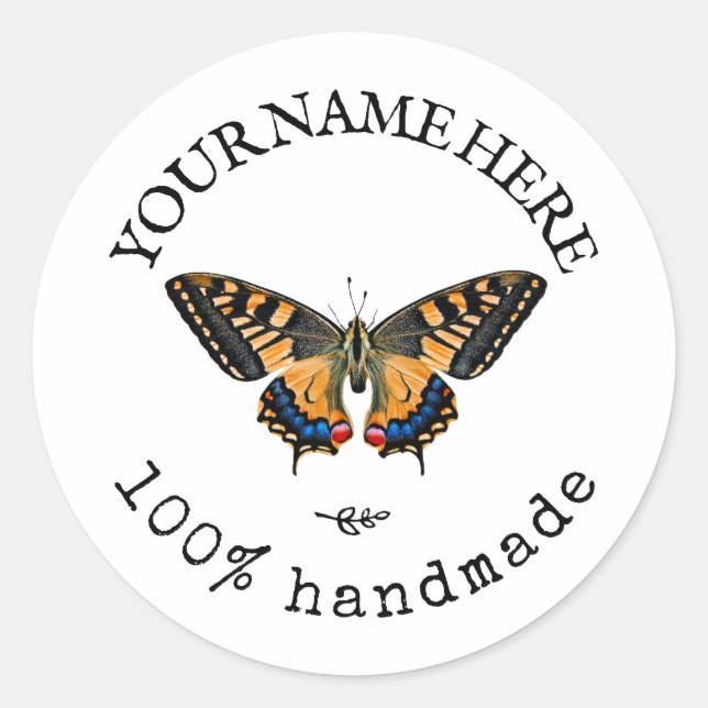 Sticker Rond Papier à puce circulaire personnalisé (Devant)