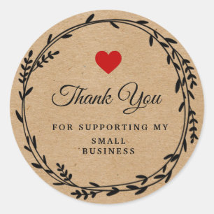 Sticker Rond papier feuille rond feuille merci