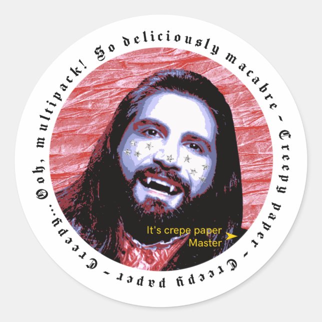 Sticker Rond Papier Flippant (Devant)