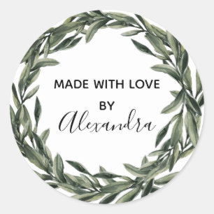 Sticker Rond Papier Kraft à la mode Vintage de la branche produ