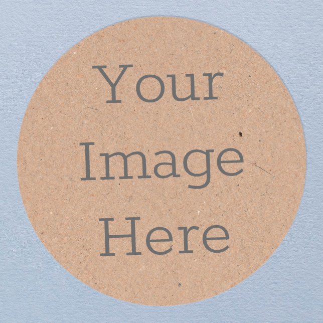 Sticker Rond Papier Kraft Brun Rustique Biologique Imprimé Mini (Créateur téléchargé)