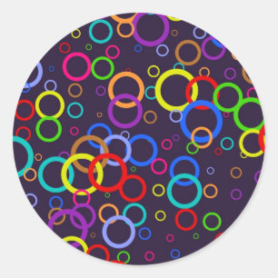 Sticker Rond Papier peint de cercle