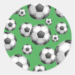 Sticker Rond Papier peint de soccer
