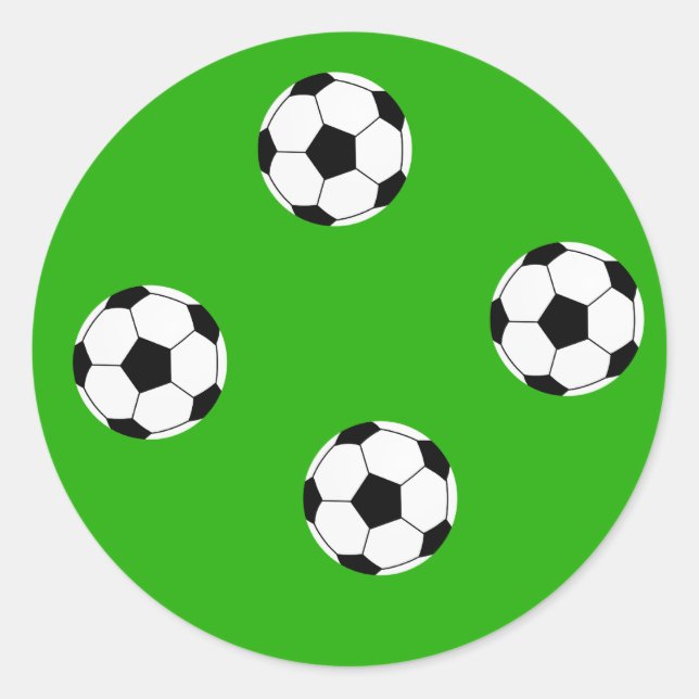 Sticker Rond Papier peint de soccer (Devant)