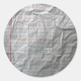 Sticker Rond Papier recouvert de lin