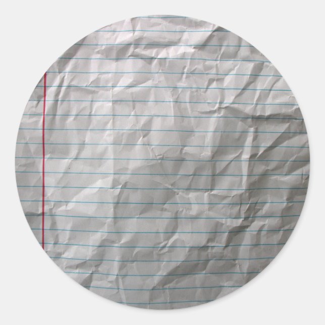 Sticker Rond Papier recouvert de lin (Devant)