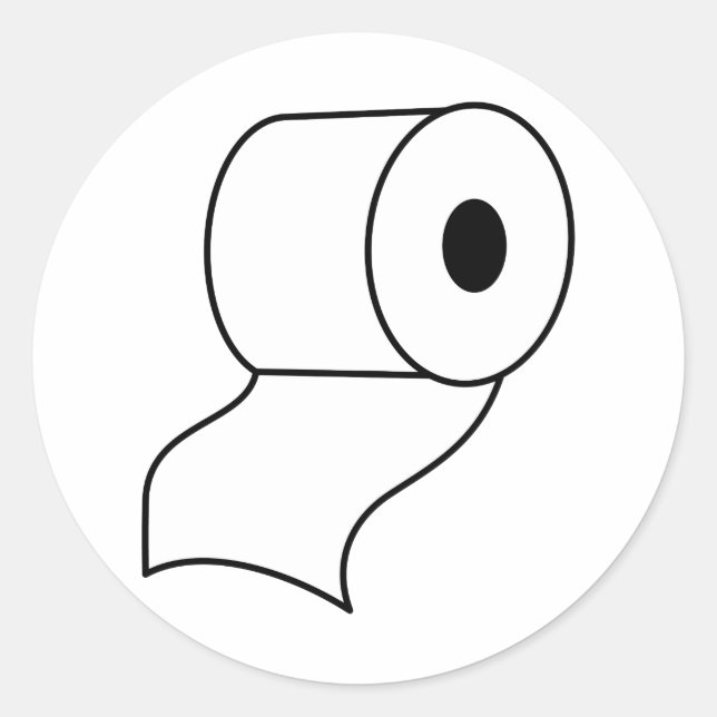 Sticker Rond Papier toilette (Devant)