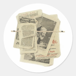 Sticker Rond Papiers vintages Imprime Scrapbooking Art Classic