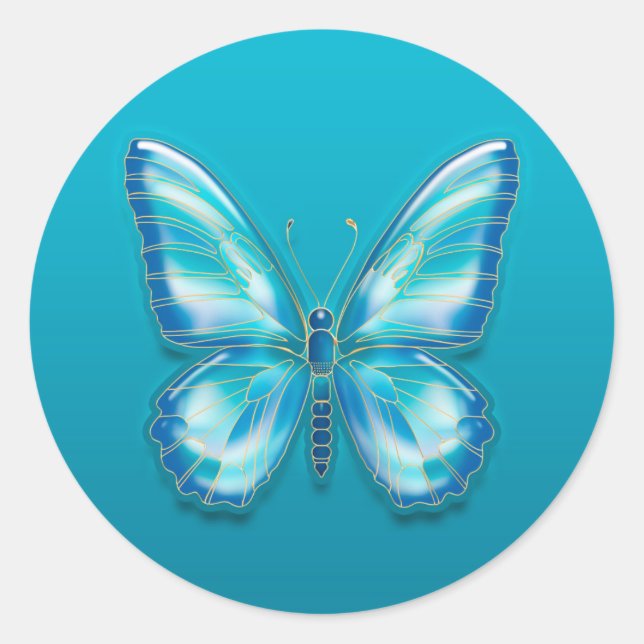 Sticker Rond Papillon (Devant)