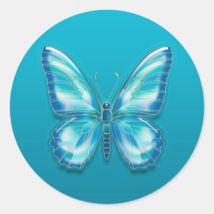 Sticker Rond Papillon