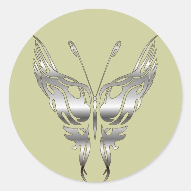Sticker Rond Papillon (Devant)