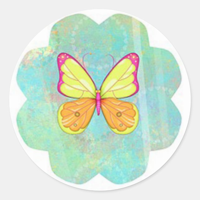 Sticker Rond Papillon (Devant)