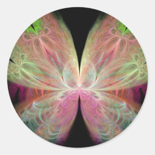Sticker Rond Papillon