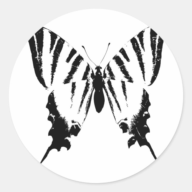 Sticker Rond Papillon (Devant)