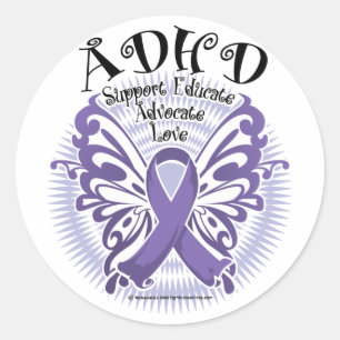 Sticker Rond Papillon ADHD 3
