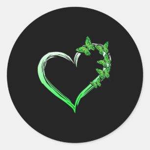 Sticker Rond Papillon bleu-coeur Diffusion de connaissances en