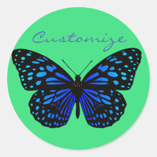 Sticker Rond Papillon bleu Thunder_Cove