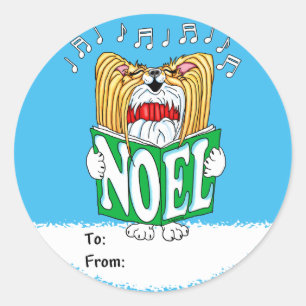 Sticker Rond Papillon Christmas Caroler RW