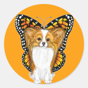 Sticker Rond Papillon déguisé