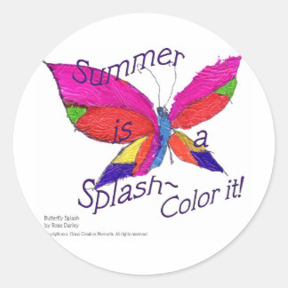 Sticker Rond Papillon - Été