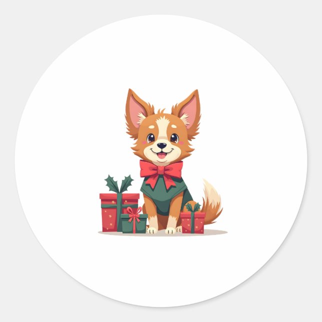 Sticker Rond Papillon Festive Bow (Devant)
