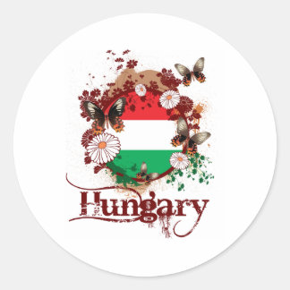Sticker Rond Papillon Hongrie