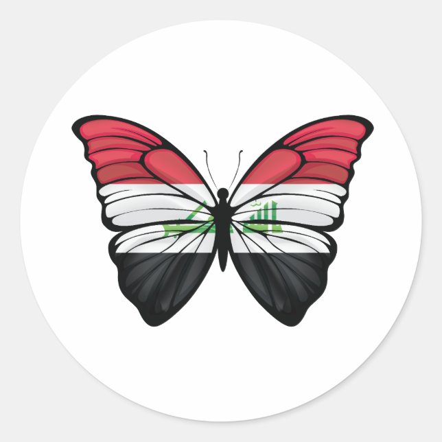 Sticker Rond Papillon Hypolimnas Iraq (Devant)