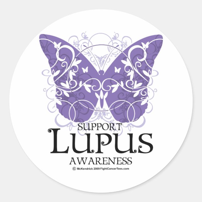 Sticker Rond Papillon Lupus (Devant)