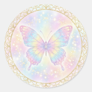 Sticker Rond Papillon Mémorial Cercle Doux