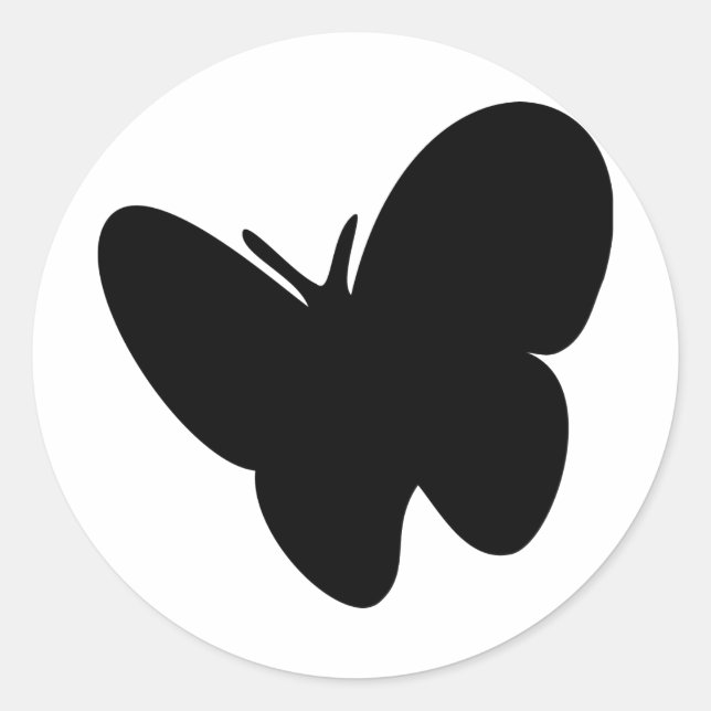Sticker Rond papillon noir - papillons (Devant)
